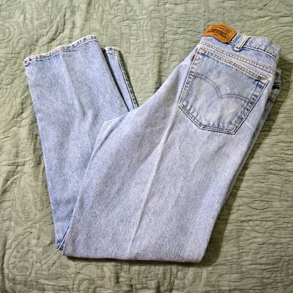 Vintage Levis Jeans 36x30‎ Orange Tab 540 Relaxed Light Wash 90s